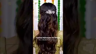 Braided Half Up Hairstyle | Festive Hairstyle for Diwali 2023 | Part - 2 | Be Beautiful #Shorts