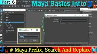 Prefix Hierarchy Name Command In Maya | Search And Replace In Maya | Rename Command | Basic Rigging