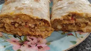 Фаршированный лаваш запечённый в духовке. Лаваш с начинкой.