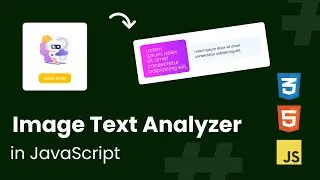 Image Text Analyzer with Tesseract.js | OCR(Optical Character Recognition) | JavaScript Project