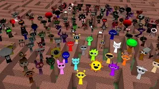 Sprunki Phase 1 Phase 2 Phase 3 Phase 4 Phase 5 Phase 6 Incredibox Mod In Maze in Minecraft PE