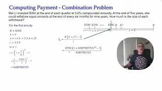 Computing the periodic payment in a general annuity   Combination problem