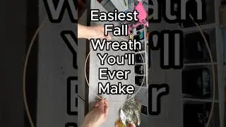 Easiest Fall Wreath You’ll Ever Make #diy #shortsvideo #dollartree #homedecor