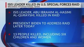 ISIS leader killed in U.S. Special Forces raid