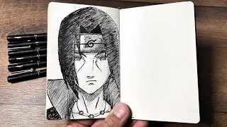 [ASMR] Drawing ITACHI UCHIHA 🥶👁 (Real Time) - Naruto Shippuden
