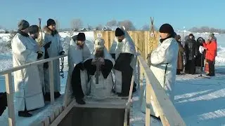 Великое освящение воды на реке Кеть