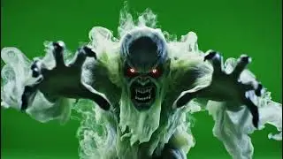 Intense Green Screen Ghost Overlay: Dramatic Phantom VFX for Epic Scare Scenes