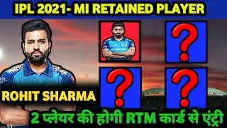 IPL 2021-MI Retained And Released players list for IPL 2021| MI IPL 2021| MUMBAI INDIANS