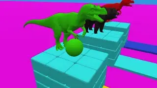Ball चेलेंज with trex one, Bear and trex two || #cartoons #kidsvideos