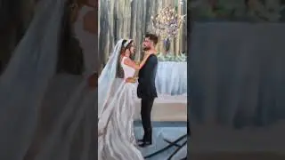 Live wedding painting in Chicago, IL by Kristina Brewer