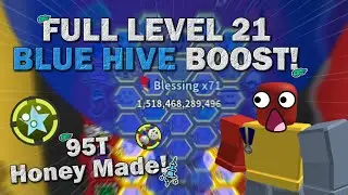 95 *TRILLION* BOOST as a *LVL21* HIVE | Bee Swarm Simulator