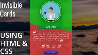 Invisible Cards | Using HTML & CSS | The Developer Guy |
