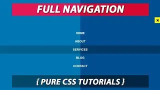 Full Page Navigation Using Pure CSS By VRPawar