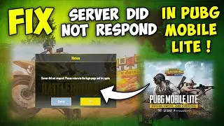 Fix Server Did Not Respond Error in PUBG Mobile Lite | How to Fix Request Timeout in PUBG Lite