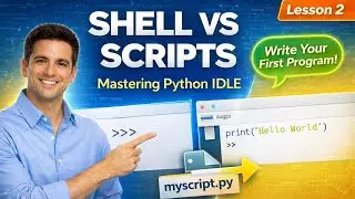 Python IDLE IDE Tutorial: Shell vs Scripts for Beginners | Lesson 2 (2026)