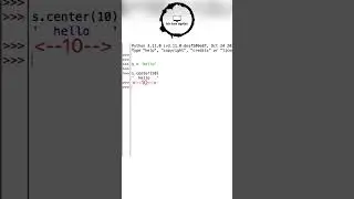 Python String Method (Center)