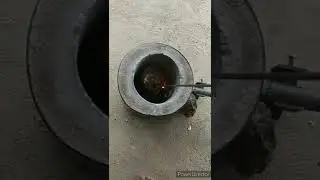 Melting Cans #gasburner #melting #highpressure #venturi #shorts #alluminium #casting