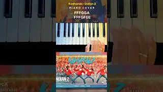 Kadharalz - Indian 2 Instrumental 🪗 #ajshangarjan #anirudh #pianocover #indian2 #shorts #viralvideo