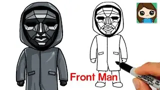 How to Draw Squid Game ⏹🔼⏺ Front Man