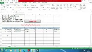 Excel to Tally Payroll|Attendance|Employee Masters|Payroll Tutorials| HR|Excel Payroll Tips|Software