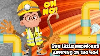 Five Little Monkeys Jumping On The Bed - Nursery Rhymes & Kids Songs - Baby Lyrics SONGS