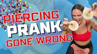Fake PIERCING prank on an AIRPLANE?! 😮🍒