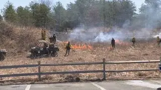 Prescribed burn takes place at Albany Pine Bush Preserve