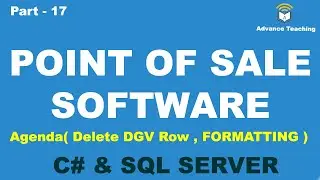 How to Delete DataGridView Row Point Of Sale in C# Part 17