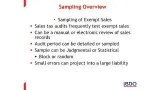 Sales Tax Audit Process