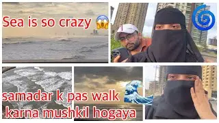Biparjoy cyclone 🌀 Living on the karachi coast Emaar || Extremely Heavy Winds 💨 || Hajra Vadhariya
