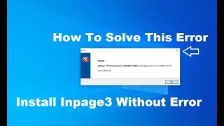How To Install Inpage 3 All Error Solved By Technical Razmi