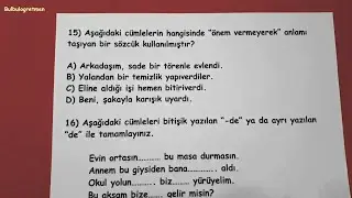 5.sınıf türkçe 1.dönem 1.yazılı  @okulcu #türkçe #5sınıf