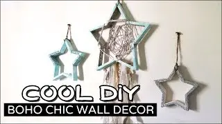 DIY Wall Decor:  Boho Stars (dollar store DIY's)