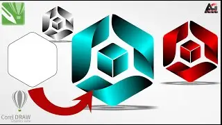 Designing a 3D polygon logo with Corel Draw