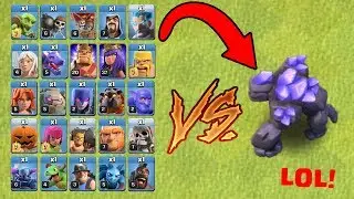 Голем vs Всех Юнитов Clash of Clans! Эпичный Versus Battle Clash of Clans