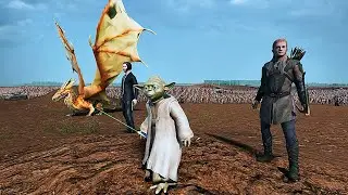 YODA GATHERED AN ARMY TO CHALLENGE SAURON - WARHAMMER 40K - Ultimate Epic Battle Simulator 2