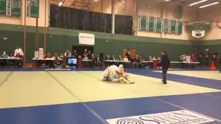 Aron "Big Dog" earning gold with a huge ippon!