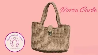 Borsa Carla Realizzata con il Punto Maglia a Uncinetto👜|TUTORIAL