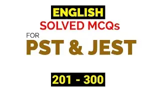 PST JEST Practice Test 2 English | PST JEST Test Preparation