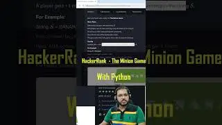 The Minion Game   Hackerrank problem using Python 