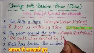 All Tense Changing Active Voice into Passive Voice/Voice in English Grammar/Active and Passive Voice