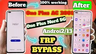 One Plus Nord 5G (AC 2001) Frp Bypass Android 12/13 
