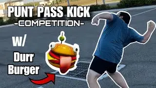 Punt Pass Kick Competition W/ Fortnite Cheeseburger