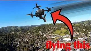 Flying my drone around my town