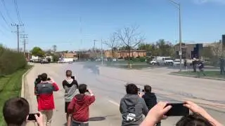 AMG C63s HUGE Roll Burnout & FAST Street Drag against GTR