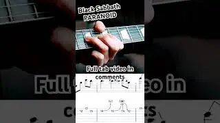 How To Play Paranoid By Black Sabbath - Guitar Solo #shortsvideo #blacksabbath #guitarcover
