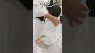 Walk barefoot in "Safa Marwa" #umrah #saudiarabia #religion