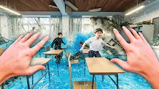 School Overwhelmed by Tsunami - iplusd VR