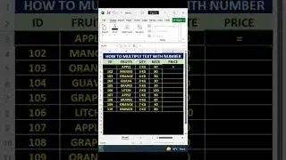 multiple text with number #excelcourse #excelshorts #exceltips #excelvideo #exceltutorial #excel