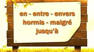 Chanson des prépositions - French prepositions